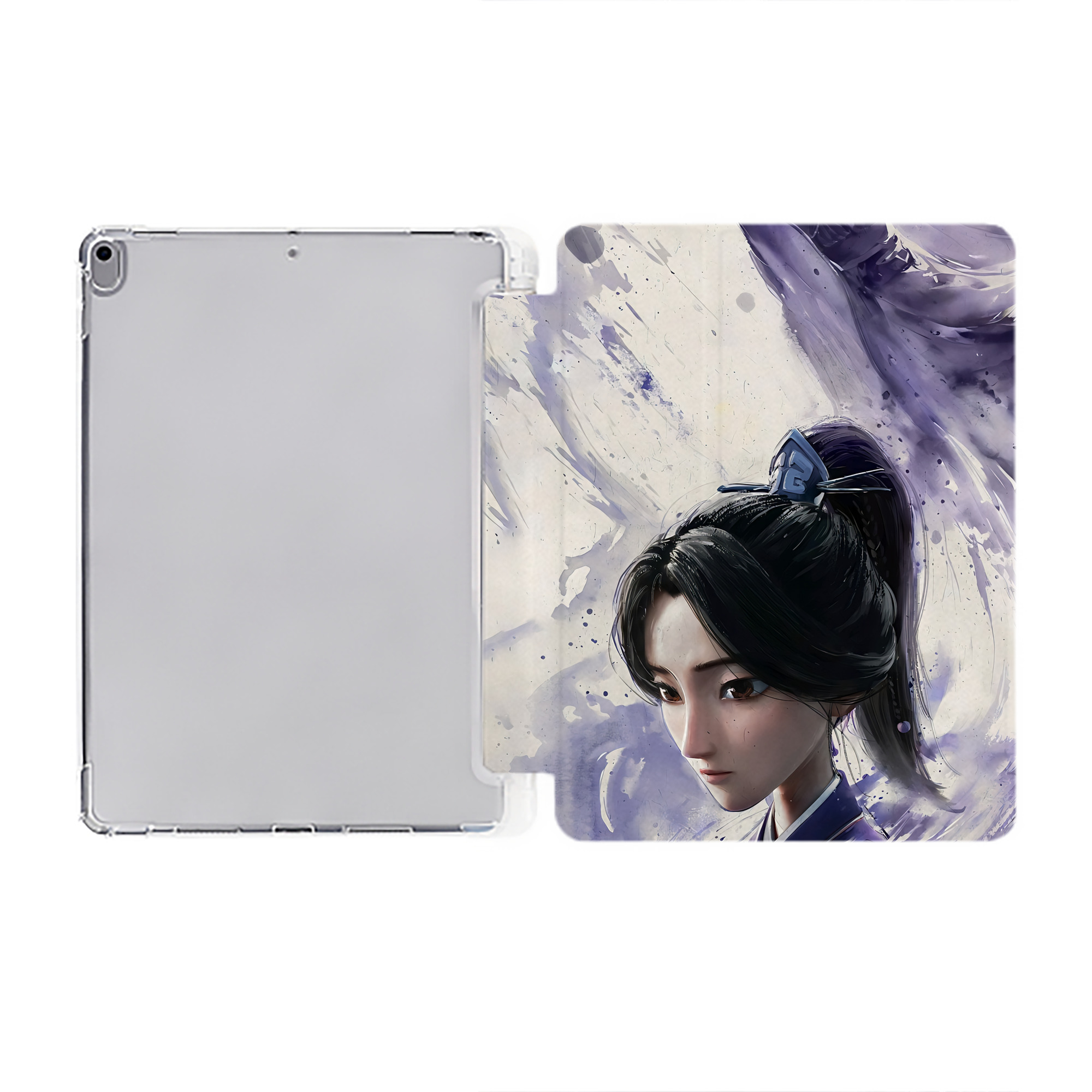 （画像用） Ne Zha 2 ナタ 魔童の大暴れ IPad ケース ペン収納付き 三つ折りスタンド PUレザー×シリコン 対応機種9.5/10.5/10.9インチ